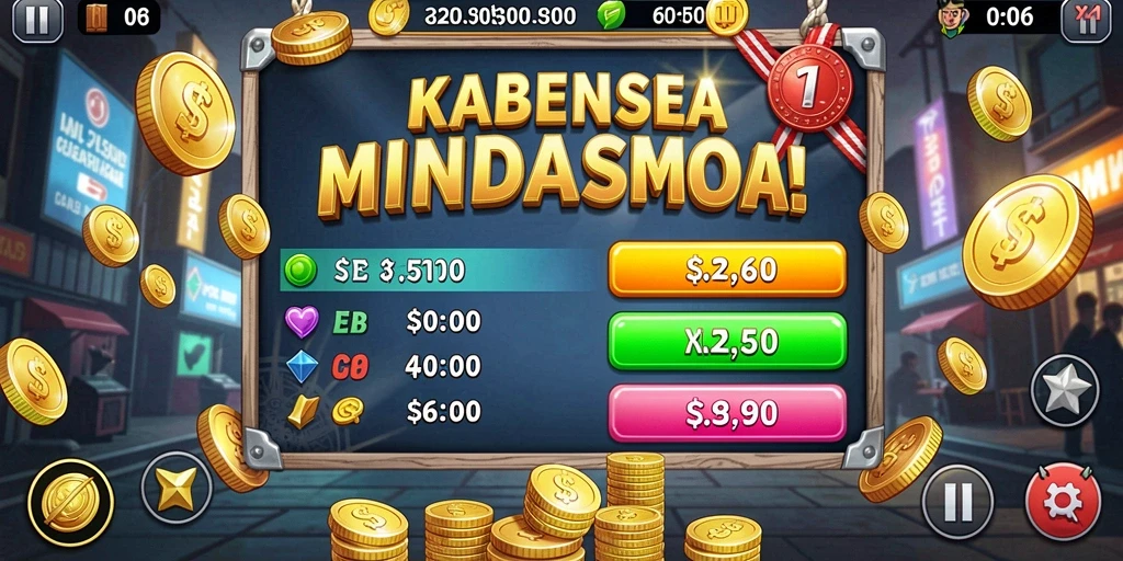 Tampilan utama aplikasi OMTOGEL yang user-friendly.