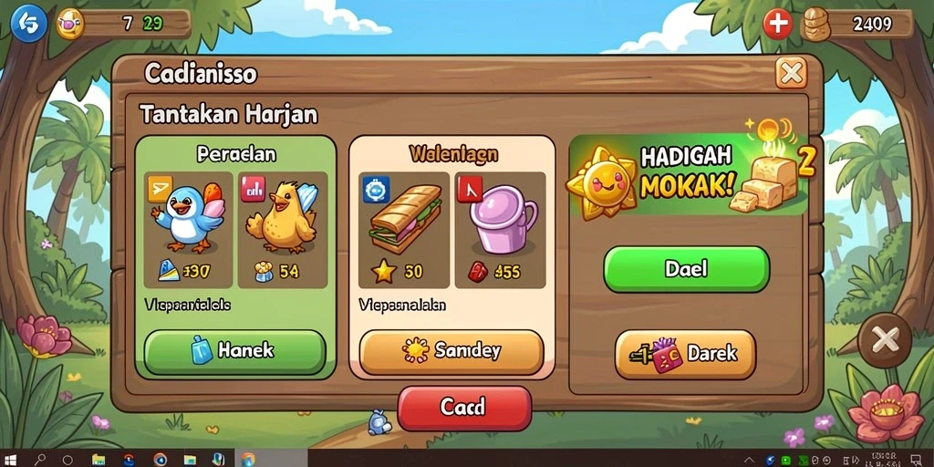 Tampilan antarmuka pengguna yang menarik dan modern.