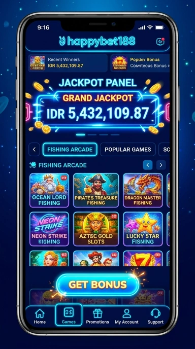 Pratinjau antarmuka happybet188 — aplikasi APK resmi Android v1.4.9